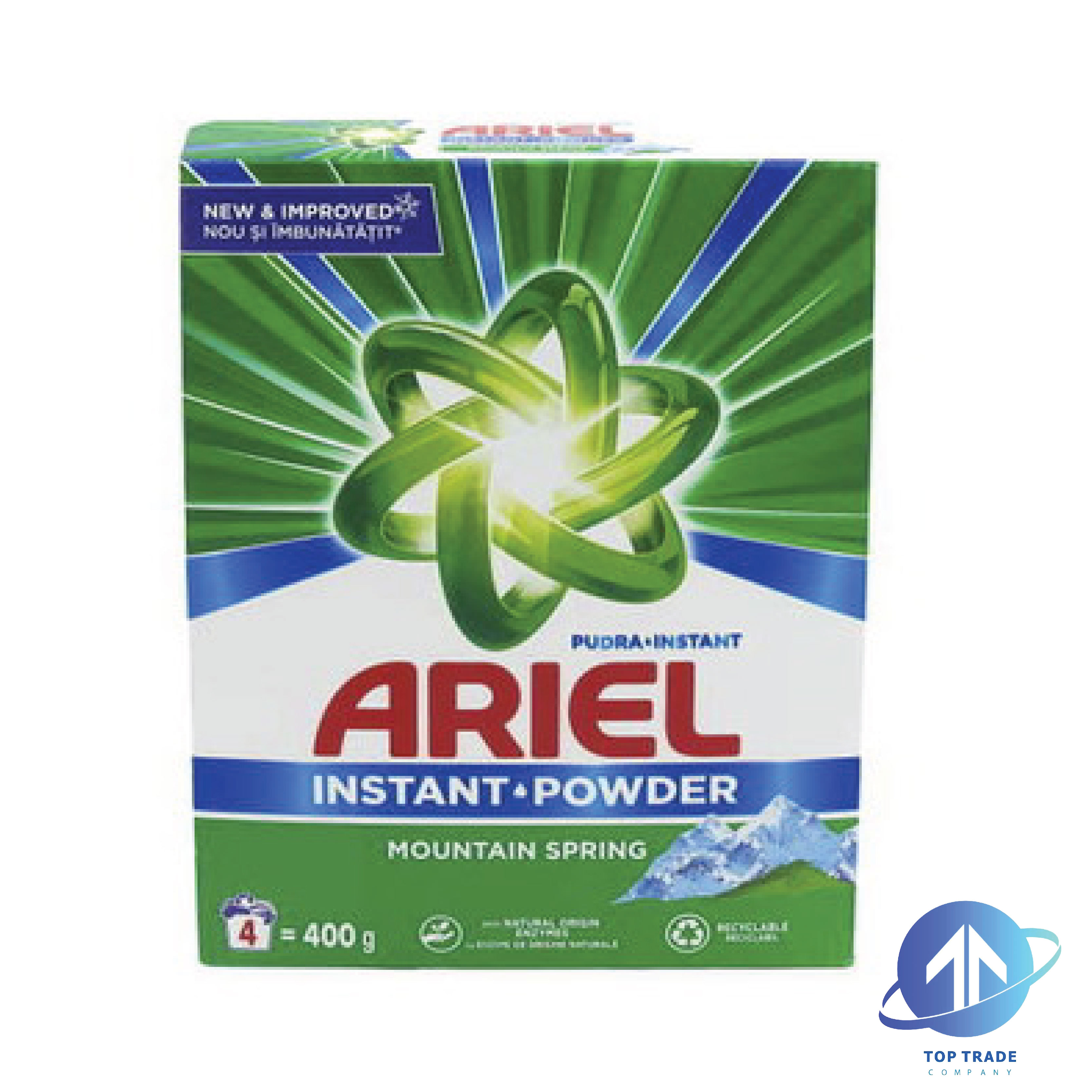 Ariel washing powder mountain spring 400g/4sc